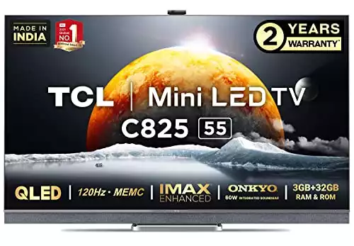 TCL (55 inches) Android QLED TV 55C825