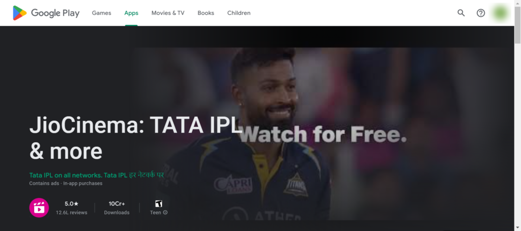 JioCinema TATA IPL more – Apps on Google Play
